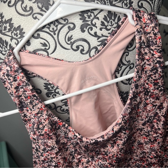 Athleta Conscious Crop Sports Bra Size 3X NWOT Pink Multi Yoga Gym - Picture 6 of 16